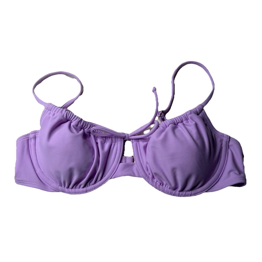 Xhilaration Lavender Light Purple Juniors' Shirred Underwire Bikini Top Medium
